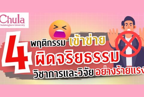 จุฬาฯ เตือน!! 4 การกระทำเข้าข่ายผิดจริยธรรมอย่างร้ายแรง